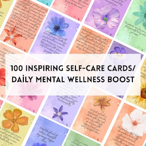 Tarjetas de Afirmación Imprimibles/100 Tarjetas Inspiradoras de Autoestima/Mensajes Inspiradores/Tarjetas Motivacionales/Psicología Social/Terapia de Autocuidado