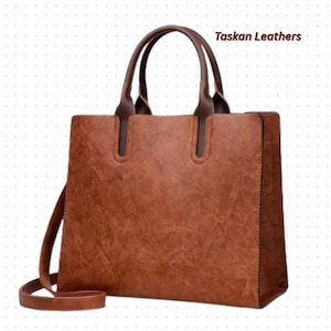 Leather tote bag, Elegant leather work bag,Leather shoulder bag, Laptop leather bag for women, Stylish work tote bag, Formal leather handbag