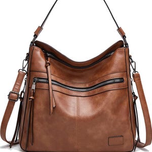 Bolso de mano grande de piel sintética para mujer, de diseño, con múltiples bolsillos, de alta calidad, tipo bandolera, para el trabajo.