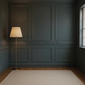 Peel and Stick Wall Molding Kit- Modern Accent Wall Paneling- Pre-Cut Wainscoting Trim- 3 Frame Set- Ready-to-Install Wall Moulding