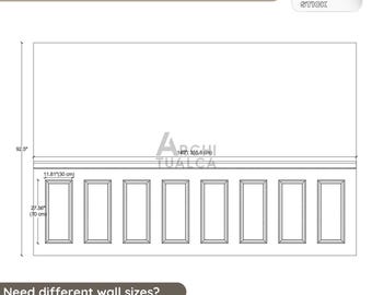 Custom Order Peel and Stick Wainscoting Kit – Pre-Cut Trim for Accent Walls – Half Wall Molding Set