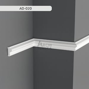Wall Molding, 240x4x1.9 cm (94x1.5x0.7 in) White Paintable Polymer Trim, Durable Decorative Wall Panels for Home Interior Design