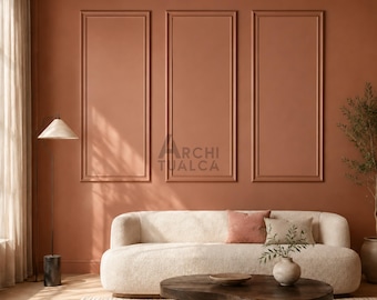 Peel and Stick Wall Trim Kit – Pre-Cut Frame Molding Panels – Modern Accent Wall Set – Ready to Install – Single or 3-Panel Option