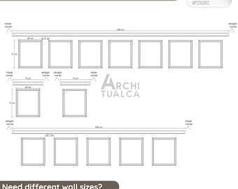 Custom Order, Half Wall Molding Panels-  Peel and Stick Wainscoting