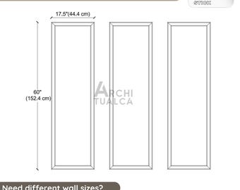 Custom Order, Peel and Stick Wall Trim Kit – Pre-Cut Frame Molding Panels – Modern Accent Wall Set