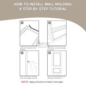 Full Wall Molding Kit – Pre-Cut Decorative Trim Panels – Elegant Frame Wall Set – Easy DIY Accent Wall Paneling Solution image 6