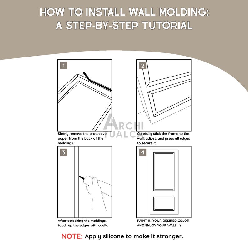 Full Wall Molding Kit – Pre-Cut Decorative Trim Panels – Elegant Frame Wall Set – Easy DIY Accent Wall Paneling Solution image 6