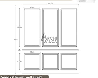Custom Order, Peel and Stick Wall Molding Kit- Modern Accent Wall Paneling