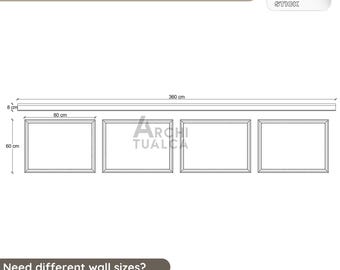 Half Wall Molding Kit- Peel & Stick Wainscoting Panels- Pre-Cut Trim for Accent Walls– Easy Installation- Paintable Decorative Panels