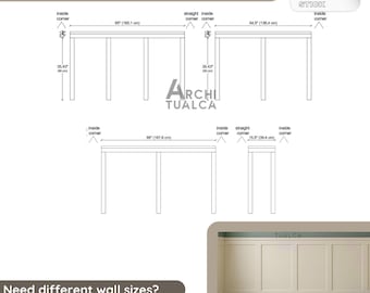 Custom Order, Board and Batten Wainscoting Kit – Half Wall Paneling – Peel and Stick Decorative Trim –  Ready to Install Wall Molding Set