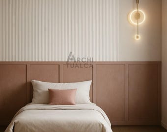 Kit voor wandpanelen met planken en planken – DHZ lambrisering voor halve muren – Peel & Stick decoratieve vormpanelen voor eenvoudige installatie