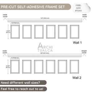 Custom Order, Pre-Cut Trim for Accent Walls- Half Wall Molding Kit- Peel & Stick Wainscoting Panels- Ready to Install –Paintable Wall Frames