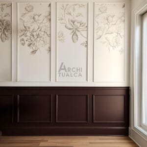 Pre-Cut Wall Molding Kit– Decorative Wall Trim Molding– Modern Accent Wall Panels – Easy to Install Single or Set of 3 Frame Set Options