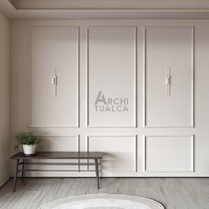 Ready to Install Wall Molding Kit– Pre-Cut Decorative Wall Trim – Modern Accent Panel – Easy Installation- Single or 3 Frame Set Option