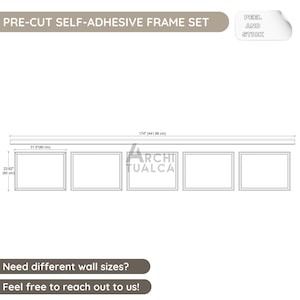Custom Order, Half Wall Molding Kit- Peel & Stick Wainscoting Panels- Pre-Cut Trim for Accent Walls– Easy Installation