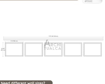 Custom Order, Half Wall Molding Kit- Peel & Stick Wainscoting Panels- Pre-Cut Trim for Accent Walls– Easy Installation