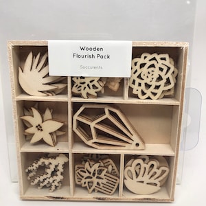 KaiserCraft Lucky Dip - Sukkulenten - Holzformen