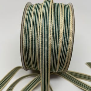 Preppy Striped Grosgrain Ribbon | Green