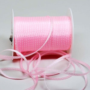 Cinta central cosida sólida -- 1/8 de pulgada -- Ballet Pink Baby Pink Light Pink