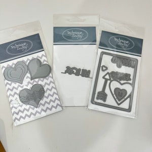 DESTASH -- Techniknickus Hugs XOXO Valentines Die -- Die Set