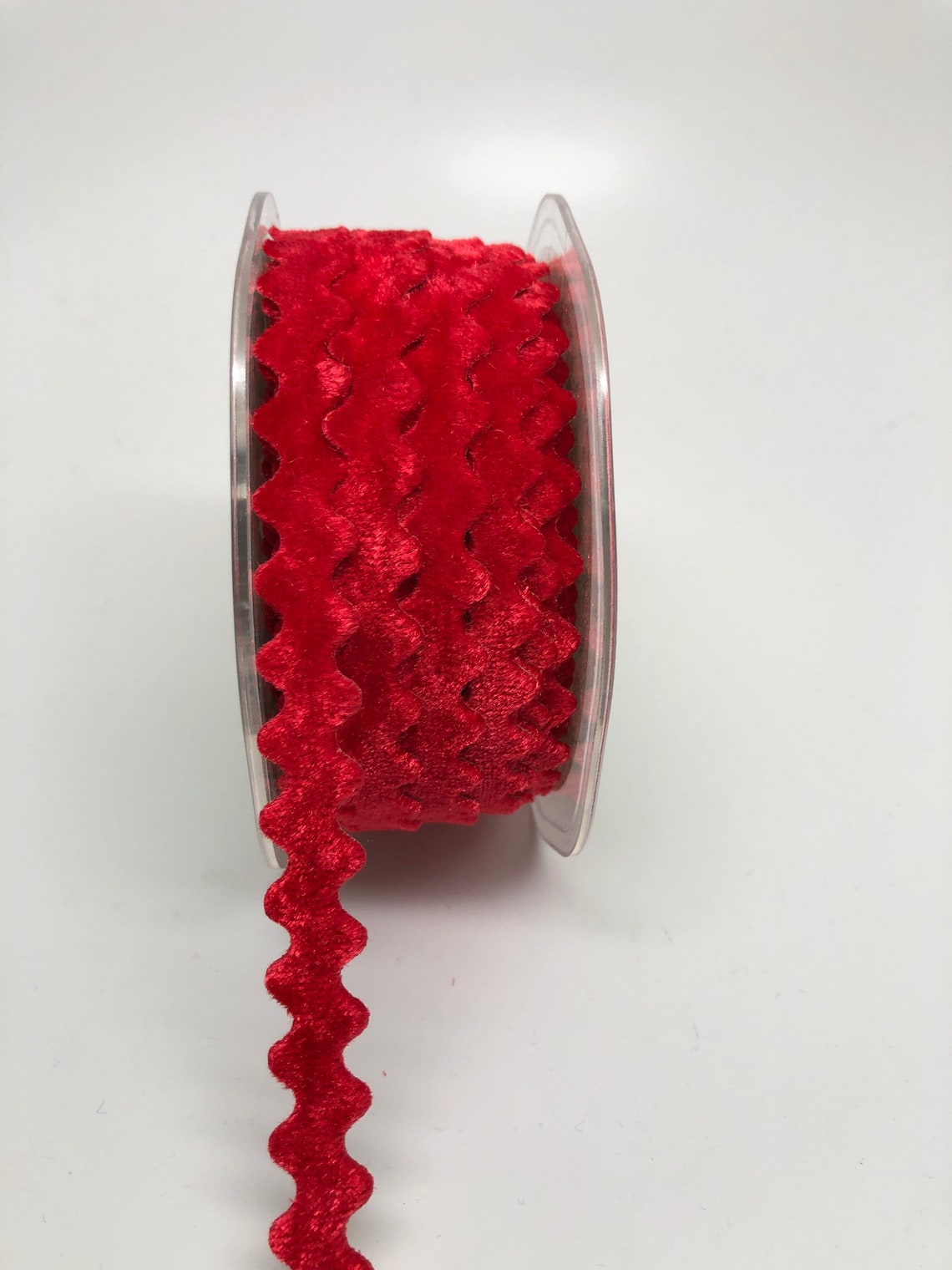 Velvet Adhesive Ric Rac Ribbon 3 / 8 Inch Holiday Red Etsy