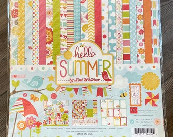 DESTASH - Echo Park Paper Co - Hello Summer - Patterned   Paper Pack 12 x 12