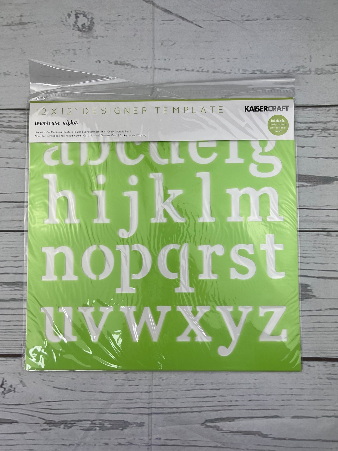 Kaisercraft 12x12" Lowercase Alpha Template - Etsy