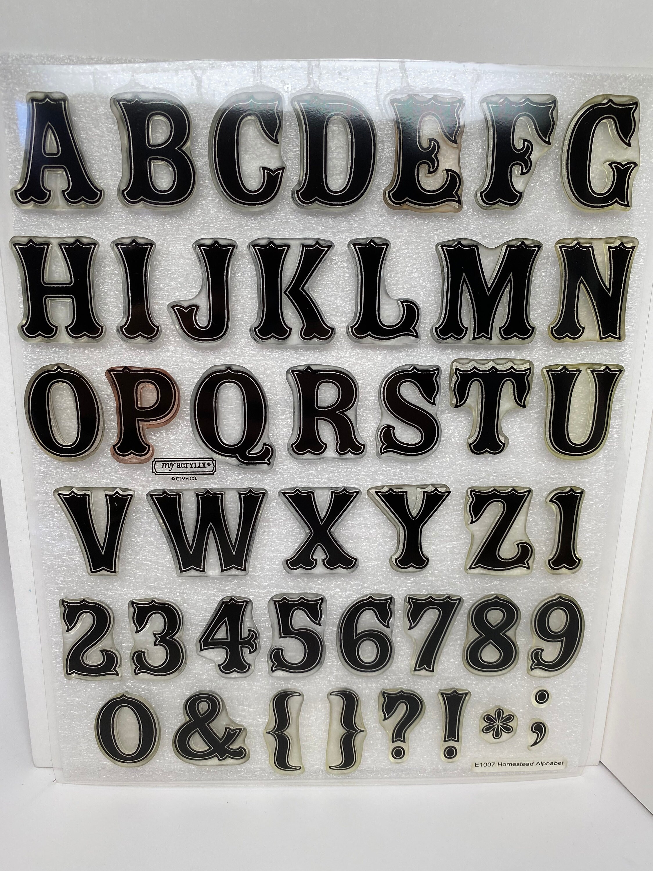 40 números de letras mayúsculas, sellos transparentes, juego de estampado  de silicona transparente del alfabeto, vintage antiguo -  España