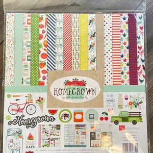 DESTASH - Echo Park Paper Co - homegrown - Confezione di carta fantasia 12 x 12