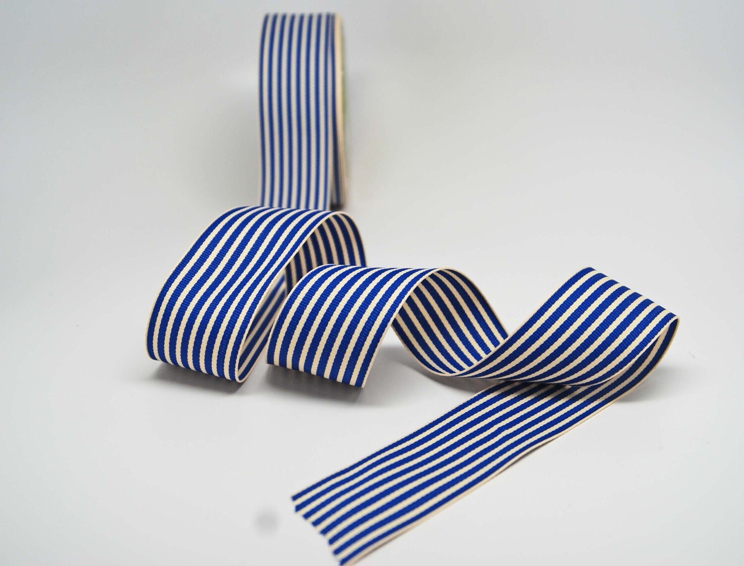 Thin Blue Line Striped Grosgrain Ribbon - 20 yd Spool of 1-1/2 Thin Blue Line Ribbon