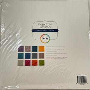 DESTASH Project Life - Becky Higgins - papier cartonné Project Life - kit de base édition cobalt - 12 x 12 - lot partiel