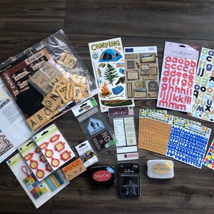Colección de álbumes de recortes DESTASH - Kit de páginas, pegatinas, adornos, almohadillas para sellos, temática infantil, juvenil y infantil