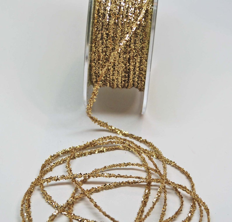 Gold Tinsel String Thin Gold Sparkle 10 yards Etsy