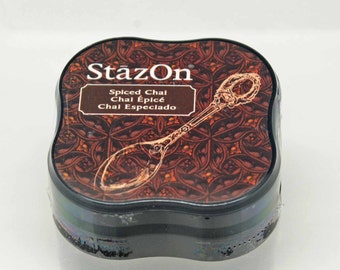 StazOn Solvent Midi Ink Pad in Spiced Chai -- Tsukineko -- NEW SIZE