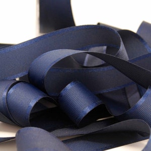 Grosgrain Ribbon mit Satinrand -- 1 Inch breit -- Marineblau