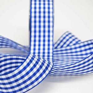 Lint met gingang -- 1 1/2 inch -- koningsblauw met wit