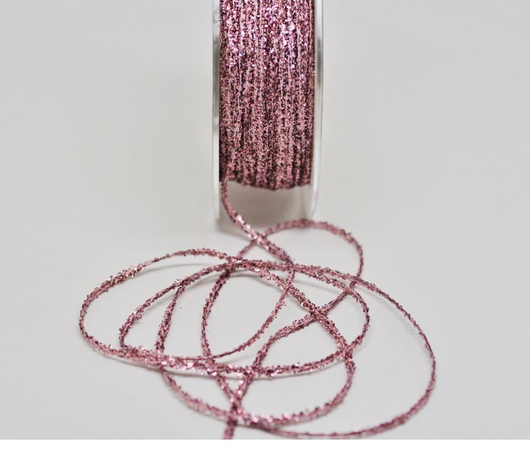 Magic Pink String Pink Tinsel String -- Thin -- Light Pink Sparkle 10 Yards - Etsy