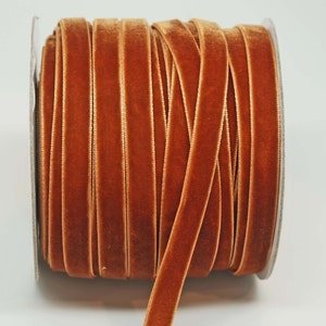 Samtband Zierband - 3/8 Zoll - Rost Orange