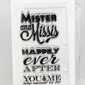 KaiserCraft Sfondo Francobolli Chiari -- Acrilico -- Qualcosa di Blu Ever After Mister and Misses