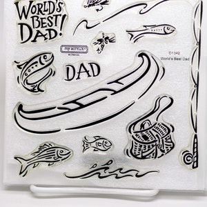 DESTASH Timbri acrilici Worlds Best Dad -- My Acrylix -- Close To My Heart