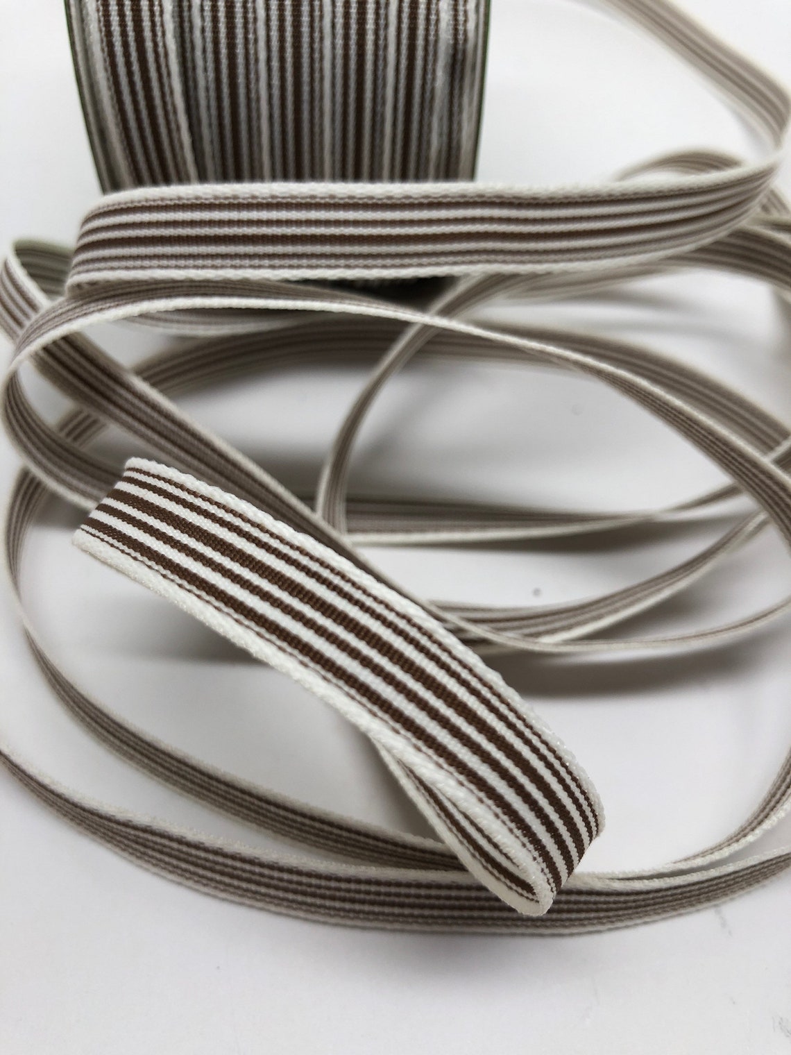 Striped Grosgrain Ribbon 3 / 8 Inches Caramel Creme - Etsy