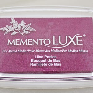Almohadilla para sellos Memento Luxe - Lilac Posies - Almohadilla para sellos de tamaño completo y técnica mixta