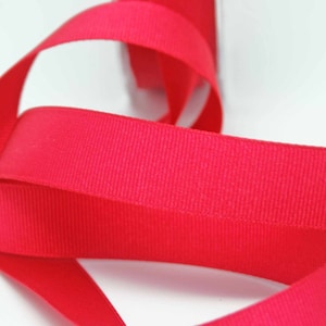 Grosgrain Solid Color Ribbon -- 3/4 inch -- Hot Pink
