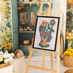 Thoughts like Flowers is a unique design for creating a painting using the mosaic crochet technique.