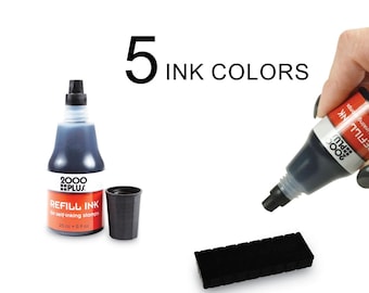 Colop & 2000 Plus Refill Ink for Self Inking Stamp | Refill Ink for Water Based Stamp Pad | Black  Blue  Green Red  and Purple Ink Bottle