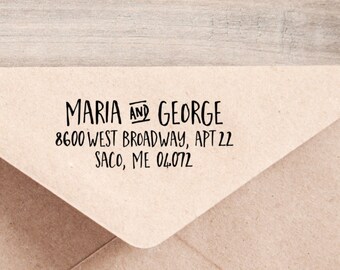 Rustic Address Stamp Address Stamp Return Address Stamp Self Inking Stamp Wood Handle Stamp Custom Address Stamp Personalized Stamp