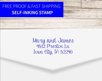 Address Stamp, Wedding Address Stamp, Calligraphy Script Stamp, Custom Address Stamp, Home Address Stamp, Self Inking Stamp, Custom Stamps