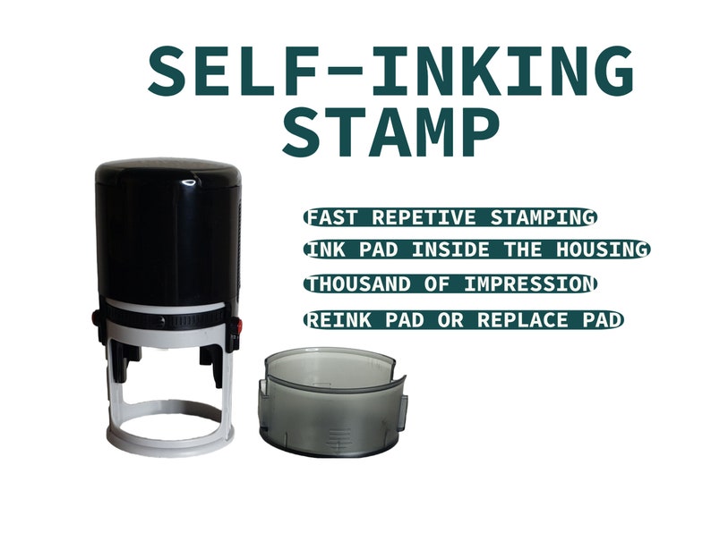 Round Address Stamp, Stamp Return Address Monogram, Custom Round Address Stamp, Self Inking, Handle Stamp, personalized round address stamp. image 6