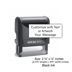 Do It Yourself Custom Self Inking Stamp, Custom Logo or Custom Font, Custom Address Stamp, Custom Business Stamp, Self Ink Address Stamp