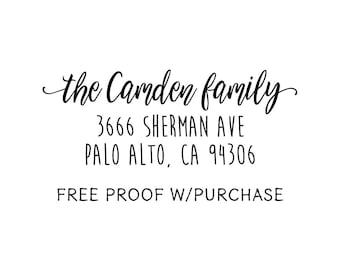 Address Stamp, Return Address Stamp, Custom Stamp, Calligraphy Address Stamp, Handwriting Stamp, Handle or Self-Ink Address Stamp 20509